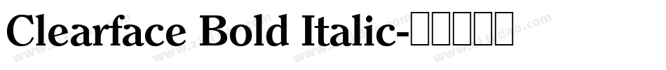 Clearface Bold Italic字体转换